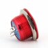 V&M 12mm Vandal/Push Button, Extremely Short - 12.6 (14.6mm), 12V, 50mA - Red