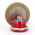 V&M 12mm Vandal/Push Button, Extremely Short - 12.6 (14.6mm), 12V, 50mA - Red