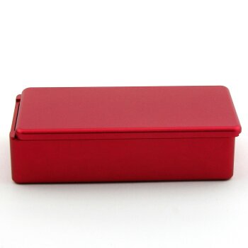 V&M 1590G+ Alu Project Box/Case, Red, Sliding Magnetic Closure, 99x48x23 (inside)