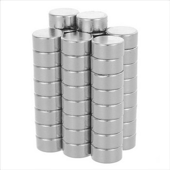 Neodymium magnet with 5 mm Ø, 1mm thickness - pack of 8 -