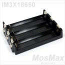 MosMax Akku-/Batterie Halter für 3 x 18650 Li-Ion Zelle, SMT