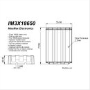 Original MosMax IM3X Akku Halter für 3 x 18650 Li-Ion Zelle -Lötanschluß -