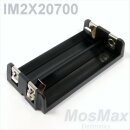MosMax accumulator/battery holder for 2 x 20/21700 Li-Ion cell, solder connection