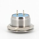 V&M 12mm Vandalen/Druck Taster, extrem kurz - 12,6 (14,6mm), 12V, 50mA - Silber