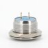 V&M 12mm Vandalen/Druck Taster, extrem kurz - 12,6 (14,6mm), 12V, 50mA - Silber
