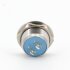 V&M 12mm Vandalen/Druck Taster, extrem kurz - 12,6 (14,6mm), 12V, 50mA - Silber