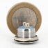 V&M 12mm Vandalen/Druck Taster, extrem kurz - 12,6 (14,6mm), 12V, 50mA - Silber