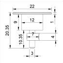 V&M 510 Squonker Connector, 22mm Silver