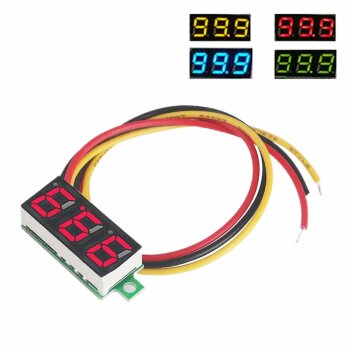 V&M Voltmeter, 3 cables Yellow