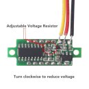 V&M Voltmeter 0.28", 3 Cable Blue