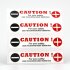 V&M /- Sticker for battery bay, 8 pieces