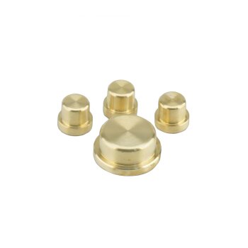 Analog Box Mods button for ABM-Box Golden yellow (brass)