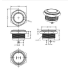 V&M 16mm Vandalen/Druck Taster, extrem kurz - 12,3 (15,8mm), 12V, 50mA - Silber