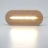 3D LED night light lamp base/plinth made of real wood, oval, dimmable, USB