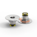Source 510 Konnector V3, spring loaded, for battery carrier/tubes, 22mm, silver