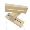 3D LED Night Light Lamp Base/Rectangular Real Wood USB
