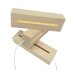 3D LED Night Light Lamp Base/Rectangular Real Wood USB