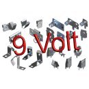 Keystone contacts/clips for 9 Volt cells, set of 8